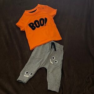 Cat & Jack halloween BOO set 3-6 months